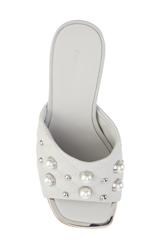 Karl Lagerfeld Amina Studded Heeled Mule In Blgn Blck