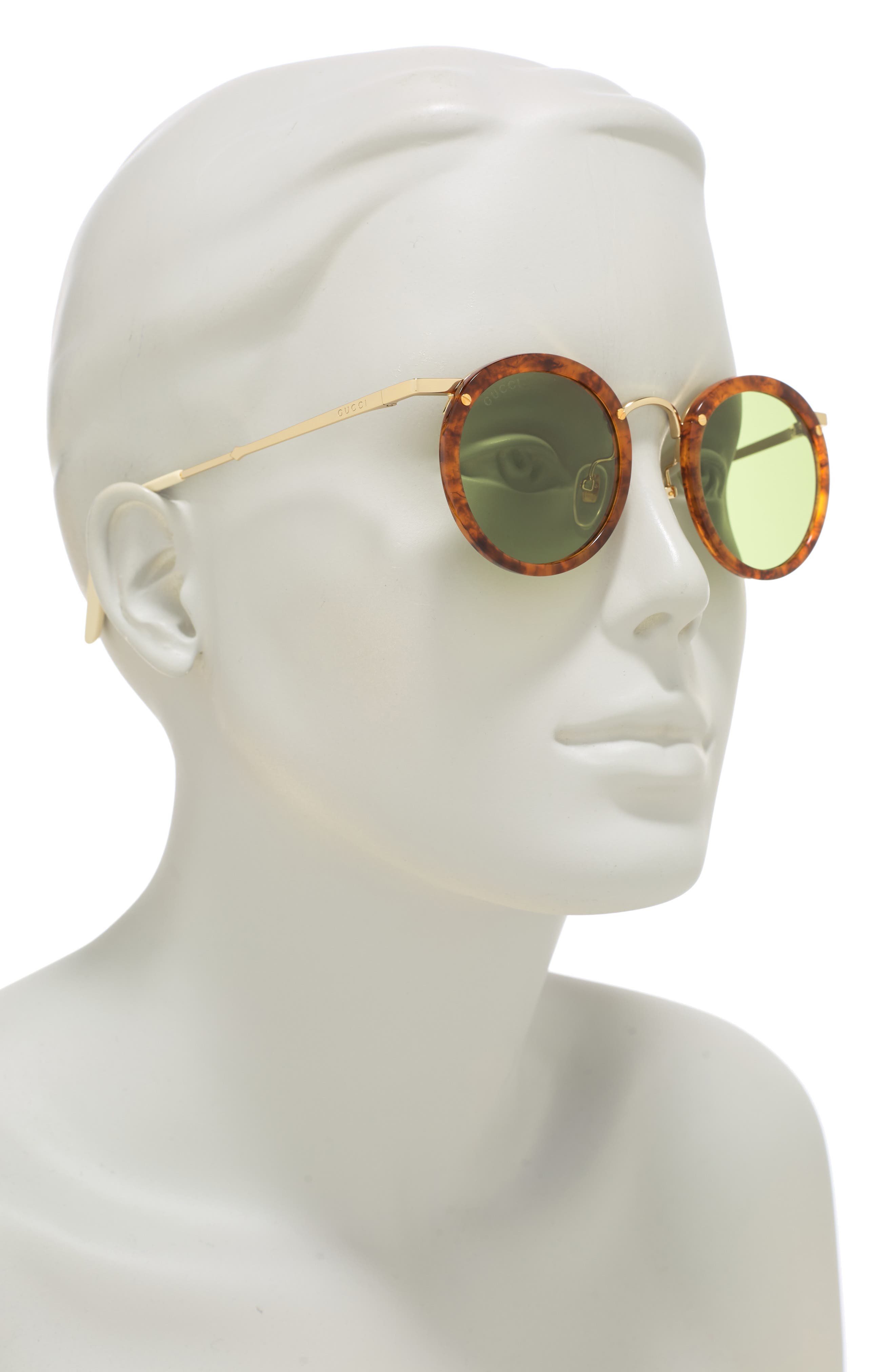 gucci 44mm round sunglasses