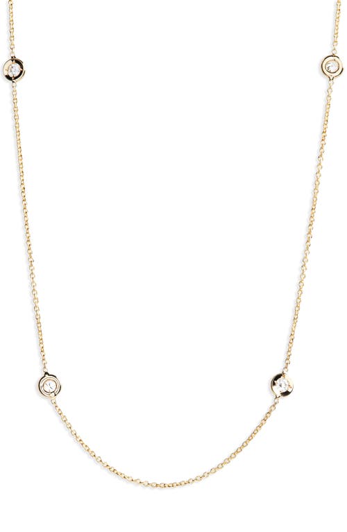 Roberto Coin Diamond Seven Station Necklace in Yellow Gold at Nordstrom
