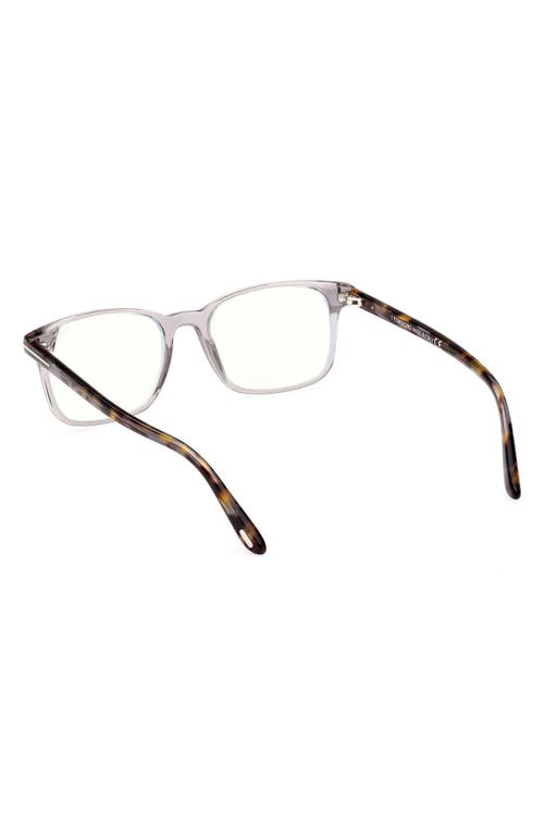 Tom Ford 51mm Square Blue Light Blocking Reading Glasses In Grey/other