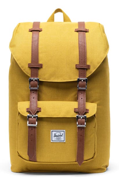 Herschel Supply Co Little America - Mid Volume Backpack - Yellow In Arrowwood Crosshatch