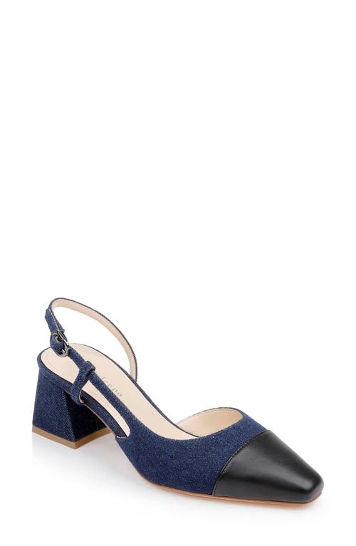 Shop Dee Ocleppo Naples Cap Toe Slingback Pump In Blue/black