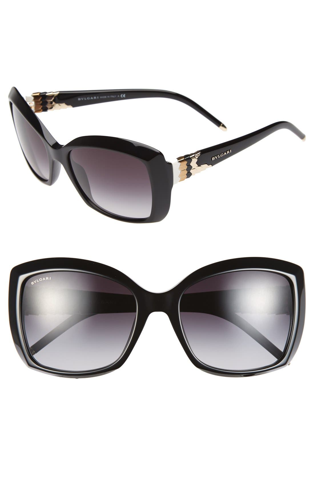 BVLGARI 56mm Square Sunglasses Nordstrom