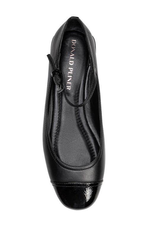 Shop Donald Pliner Larro Cap Toe Mary Jane Flat In Black