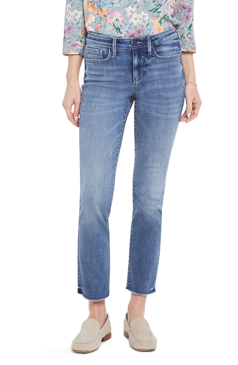 NYDJ Sheri High Rise Fray Hem Slim Ankle Jeans | Nordstrom