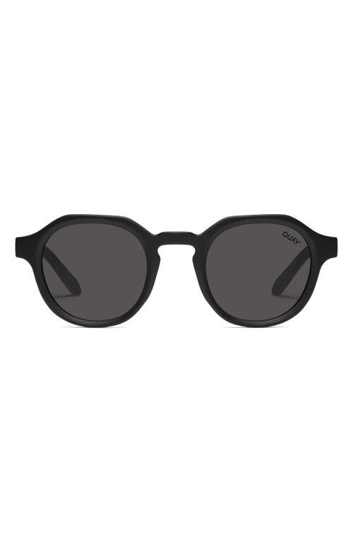 Another Round 48mm Polarized Round Sunglasses in Matte Black /Black Polarized