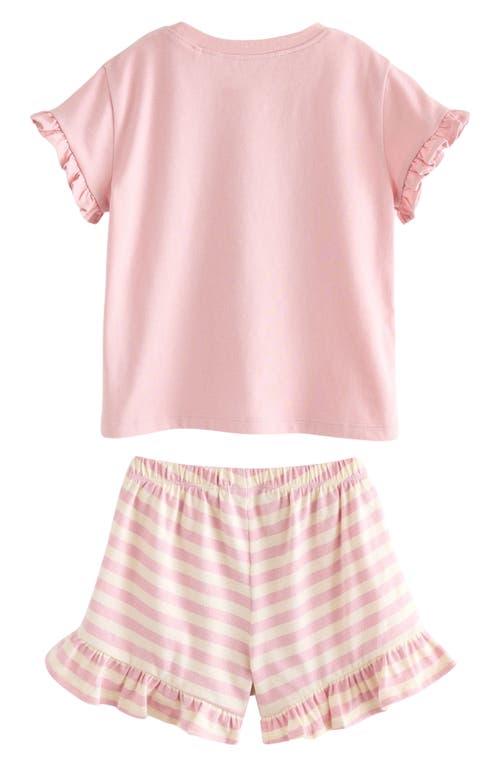 Next Kids' Ruffle Bunny Top & Shorts Set In Pink