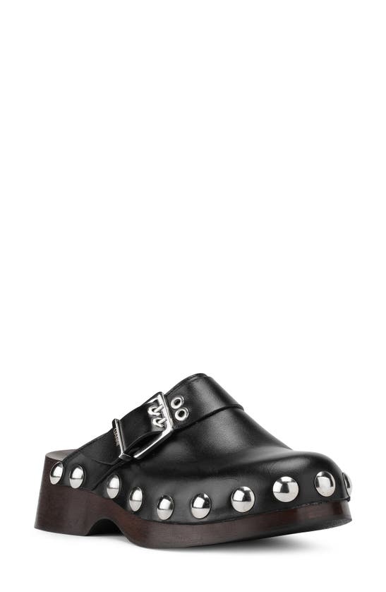 Ganni Retro Studded Clog In Black