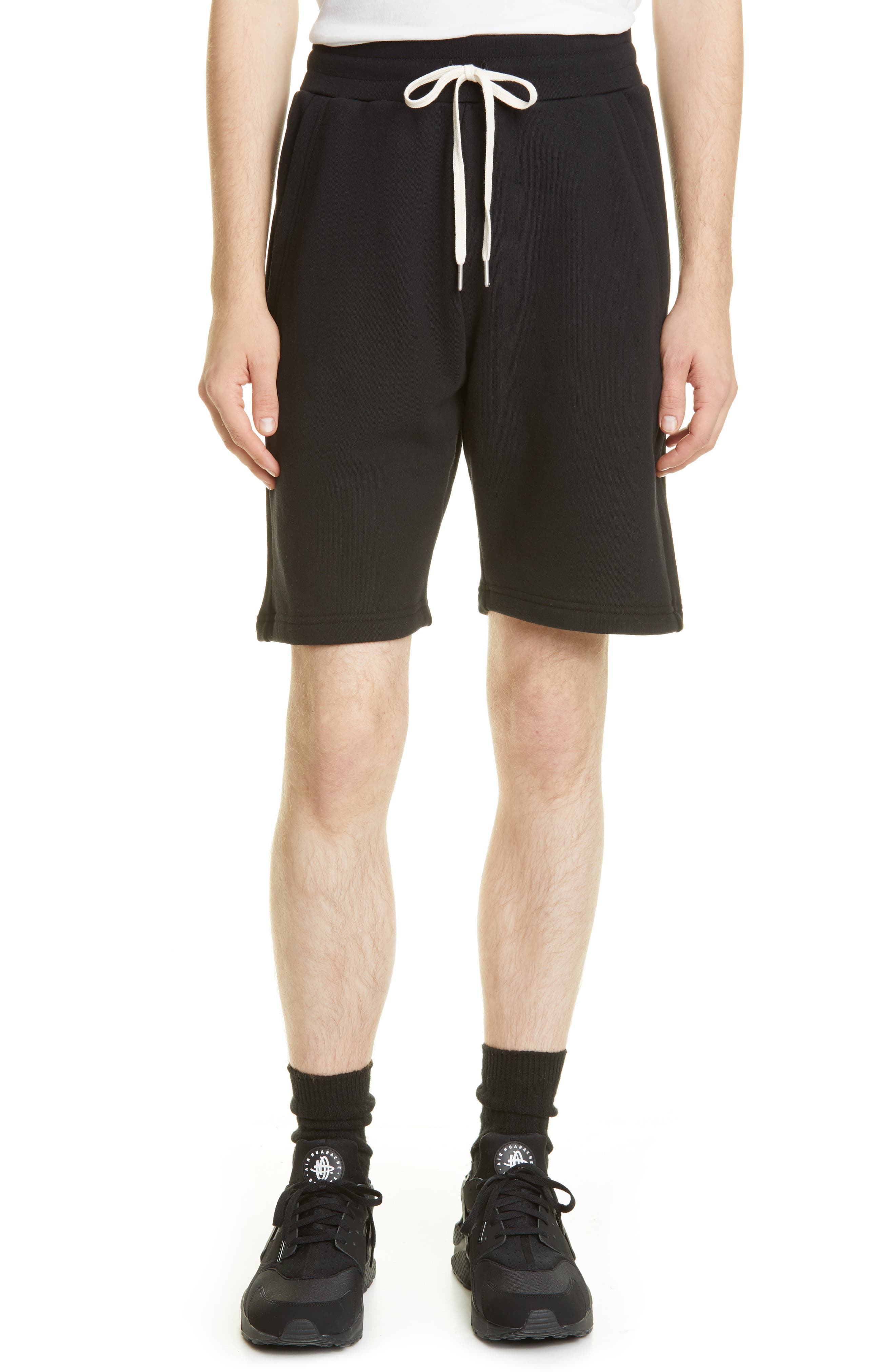 John Elliott Men's Crimson Drawstring Shorts in Black at Nordstrom, Size Medium