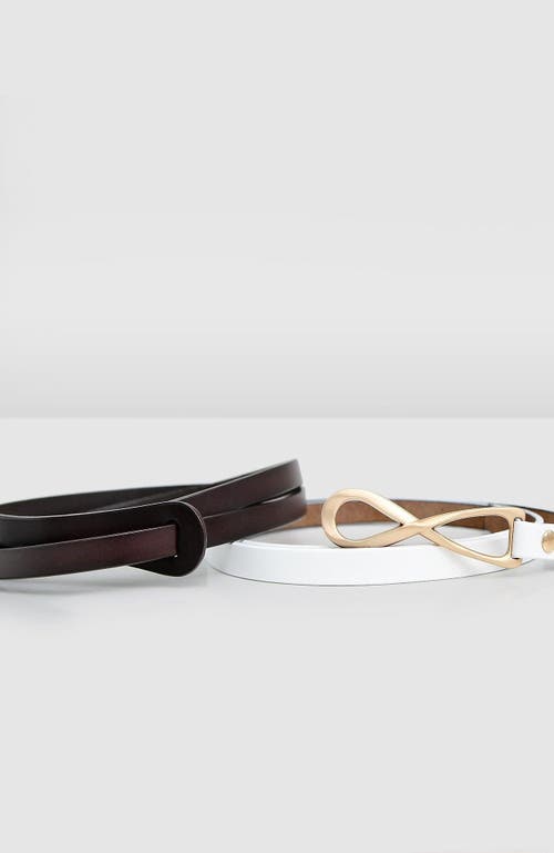 Shop Belle & Bloom London Mood Leather Tie Belt In White