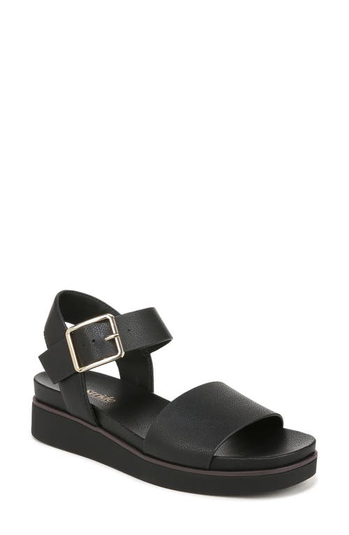 Gillian Ankle Strap Platform Sandal in Black