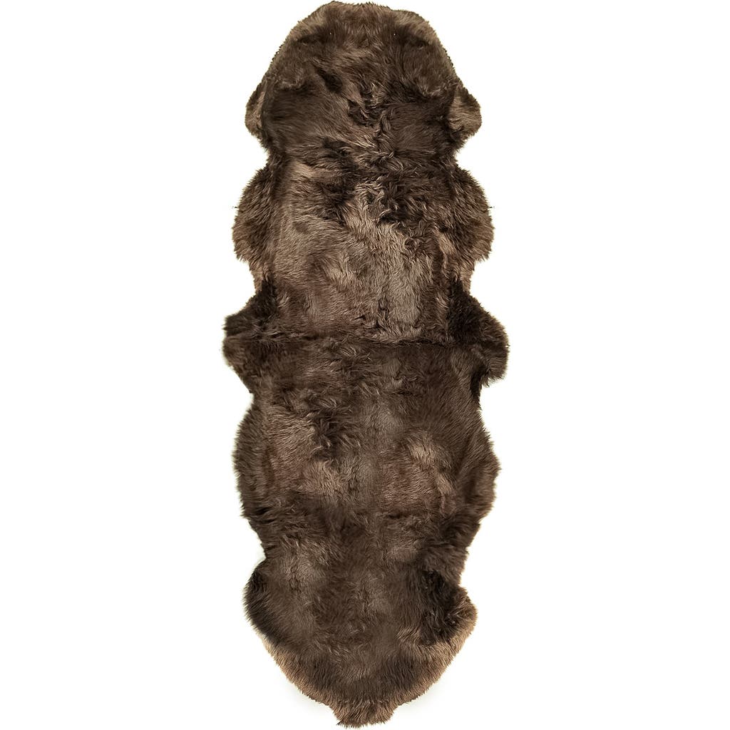 Natural New Zealand Genuine Sheepskin Rug In Chocolate