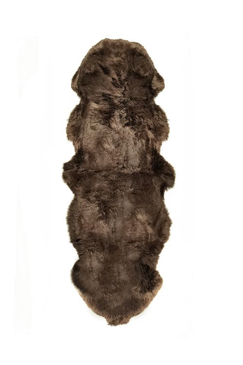 Natural New Zealand Genuine Sheepskin Rug In Chocolate