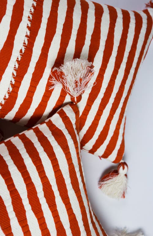 ARCHIVE NEW YORK ARCHIVE NEW YORK ANTIGUA CLASSIC STRIPED HANDWOVEN COTTON THROW PILLOW