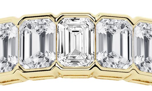 Badgley Mischka Collection Emerald Cut Lab Created Diamond Infinity Ring In Gold