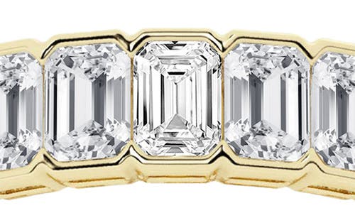 Shop Badgley Mischka Collection Emerald Cut Lab Created Diamond Infinity Ring In Gold