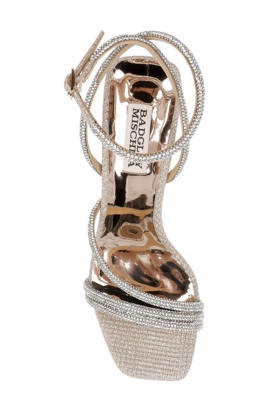 Shop Badgley Mischka Collection Freedom Ankle Strap Sandal In Pale Gold