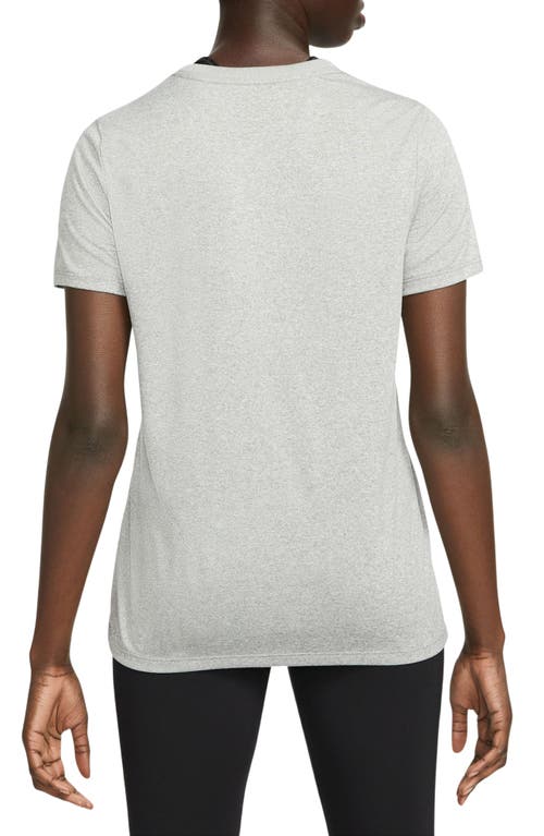 Shop Nike Dri-fit Crewneck T-shirt In Tumbled Grey/flt Silver