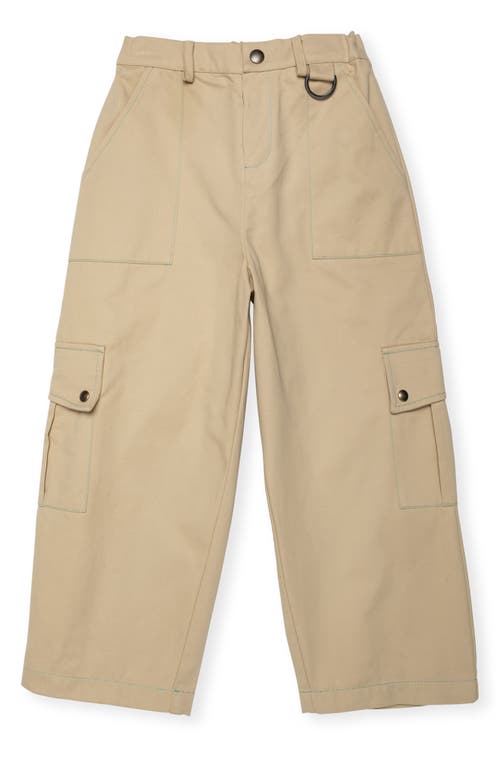 Shop The Sunday Collective Kids' Kids Cargo Pants In Beige/khaki