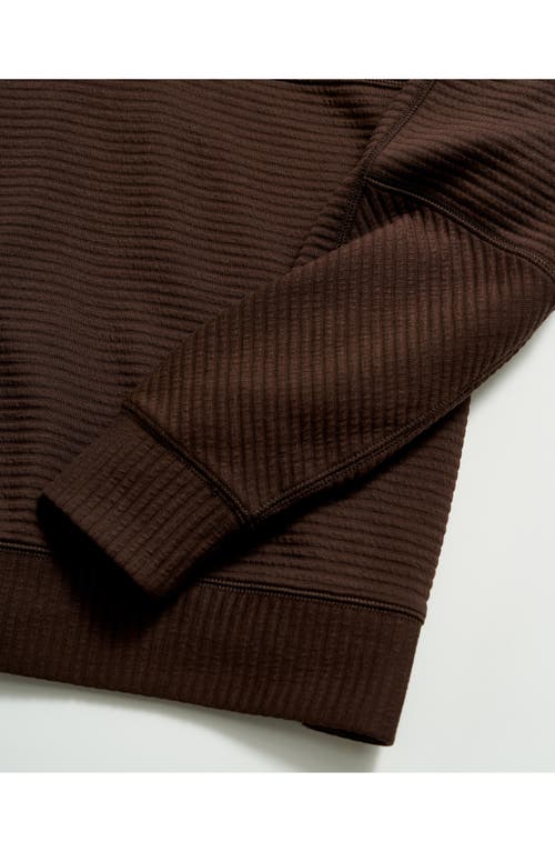 Shop Billy Reid Quilted Half Zip Pullover In Chocolate