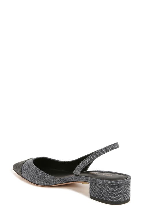 Shop Veronica Beard Cecile Half D'orsay Slingback Pump In Black/indigo Blue