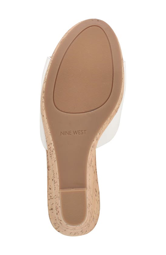 Nine West Herden Platform Wedge Sandal In White