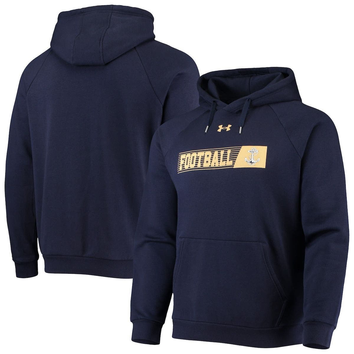 navy football hoodies