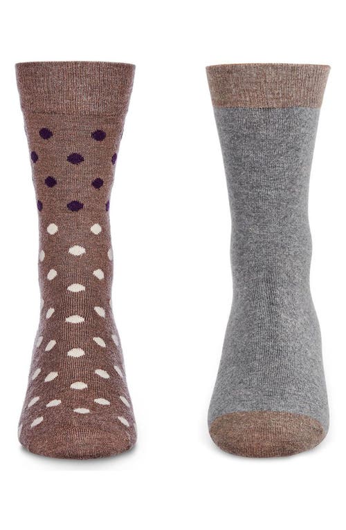 MEMOI MEMOI ASSORTED 2-PACK CREW SOCKS 