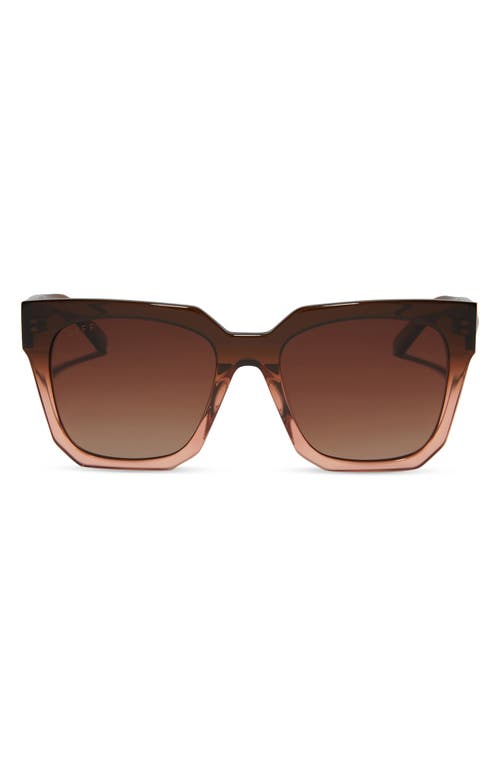 Bella II 54mm Square Sunglasses in Brown Gradient