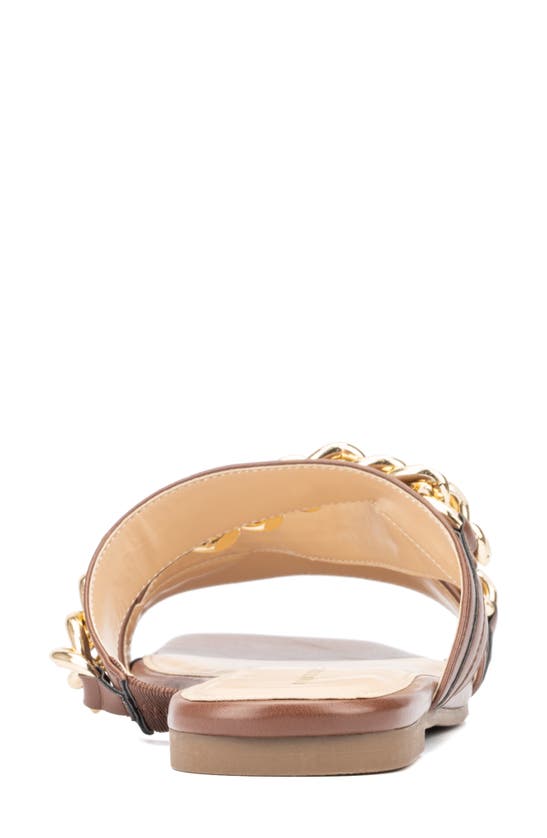 Fashion To Figure Maeve Slide Sandal In Cognac