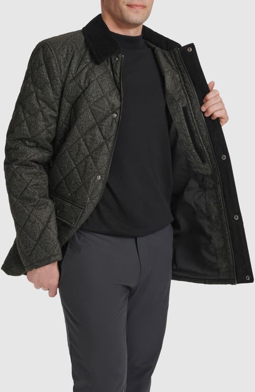 Cole Haan Signature Quilted Barn Jacket In Charcoal