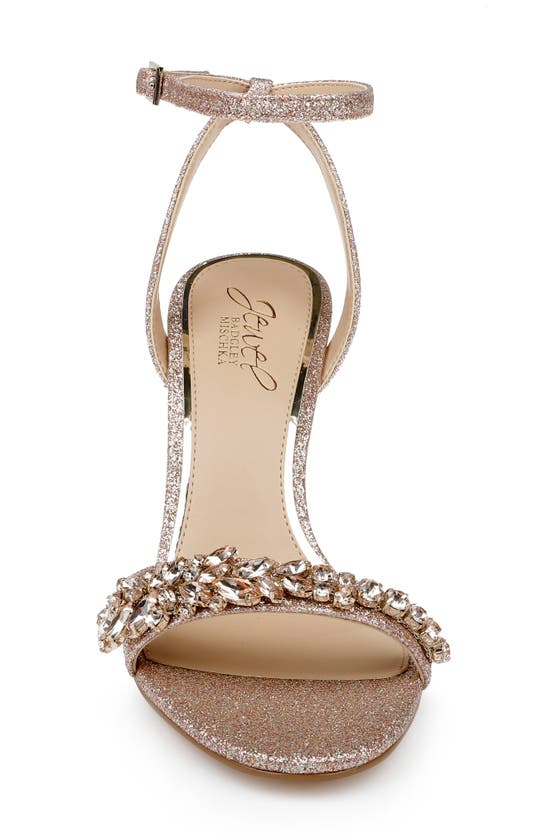 Jewel Badgley Mischka Dallyce Ankle Strap Sandal In Rose Gold