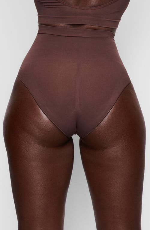 Skims Women's Seamless Sculpt Mid Waist Brief In Cocoa
