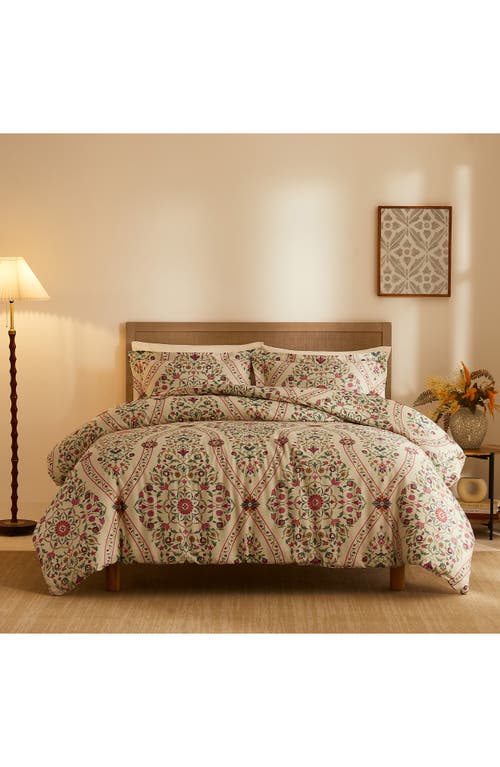 Southshore Fine Linens Kashmir Collection 3-piece Cotton Duvet Set In Cream