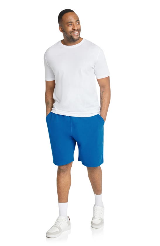Shop Johnny Bigg Lounge Cotton Blend Sweat Shorts In Santorini