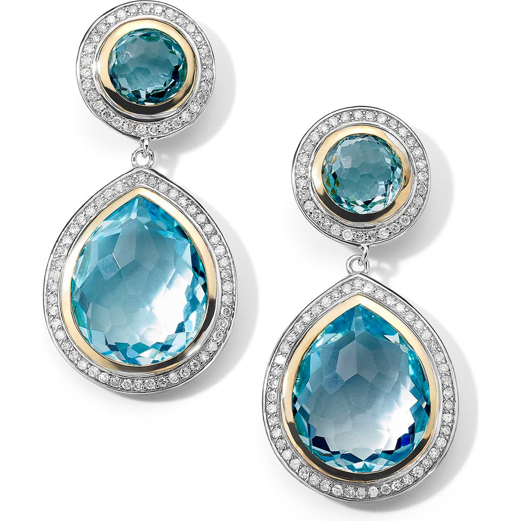 Ippolita Chimera Lollipop Drop Earrings In Gold/topaz/silver