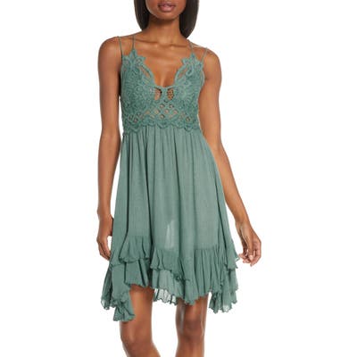 Free People Intimately Fp Adella Frilled Chemise, Blue