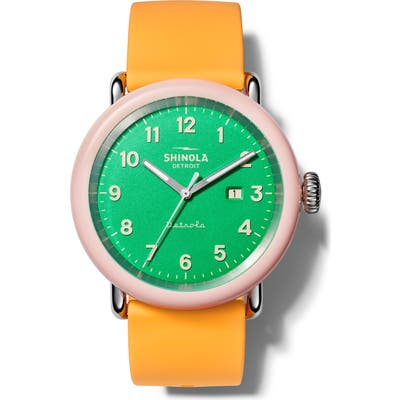 Shinola Detrola Silicone Strap Watch, 4m