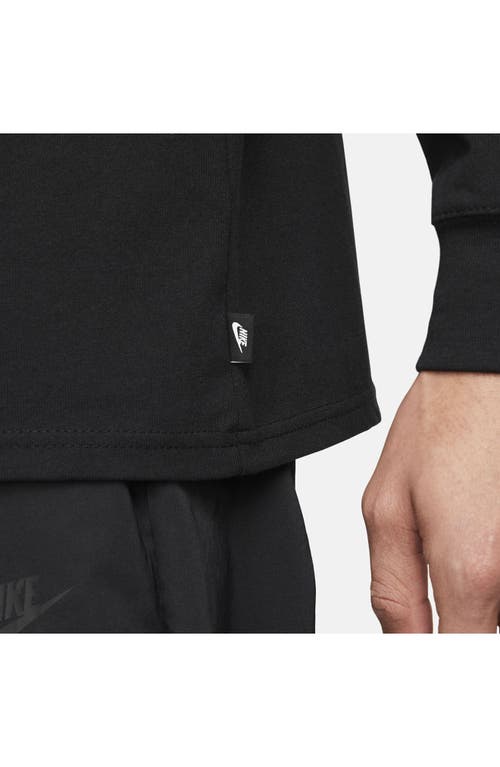 Shop Nike Sportswear Premium Essentials Long Sleeve T-shirt In Black/black