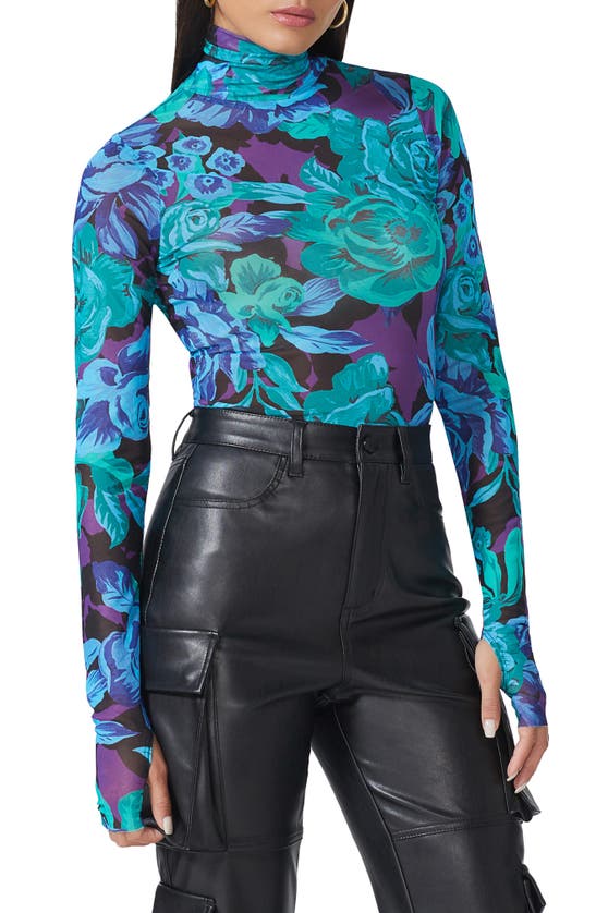 AFRM ZADIE MESH TURTLENECK TOP