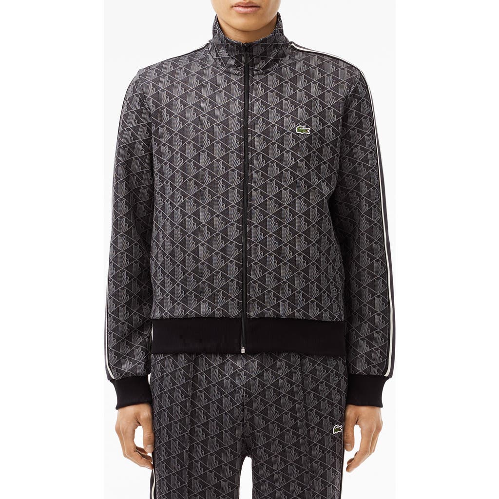 Lacoste Paris Sweatshirt In Black Graphite