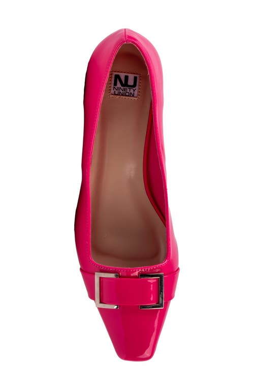 Ninety Union Dove Buckle Flat In Fuchsia