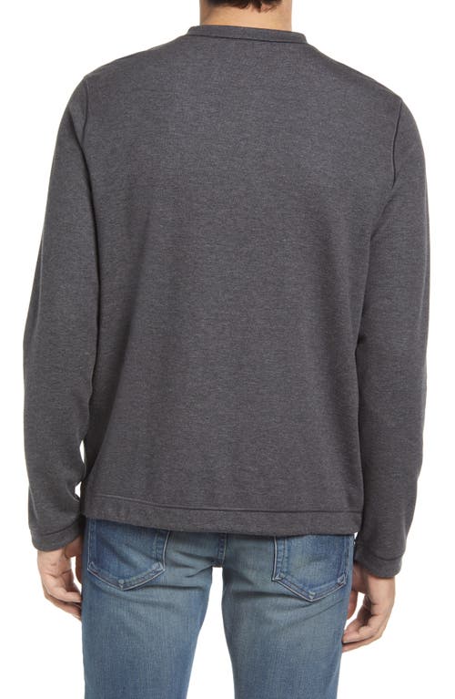 Shop Johnston & Murphy Reversible Long Sleeve Top In Charcoal/blue