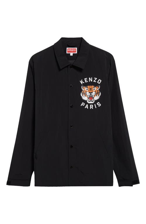 Shop Kenzo Lucky Tiger Coach's Jacket In Black