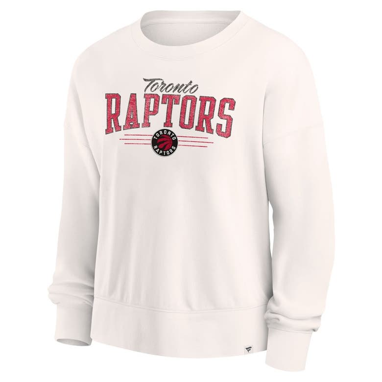 Shop Fanatics Branded Cream Toronto Raptors Close The Game Pullover Sweatshirt
