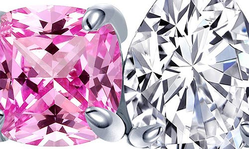 LAFONN LAFONN TOI ET MOI SIMULATED DIAMOND & LAB-GROWN PINK SAPPHIRE RING