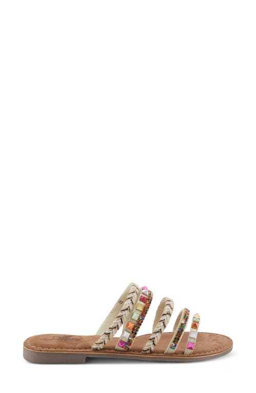 Shop Azura By Spring Step Intoxicate Slide Sandal In Off White Multi