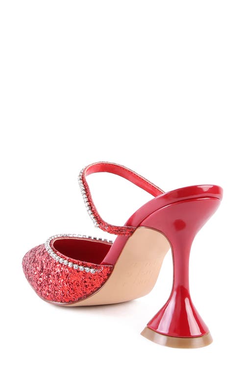 London Rag Iris Glitter Mule In Red
