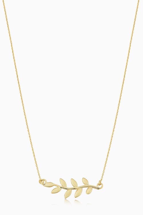 Oradina 14k Yellow Gold Peace And Love Necklace In Yellow Gold
