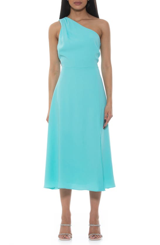 Alexia Admor Women's Fay One Shoulder Midi Fit And Flare Dress In Blue